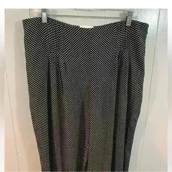 Maeve by Anthropologie Black White Polka Dot Plus Pockets Wide Leg Pants 0 - Picture 5 of 13